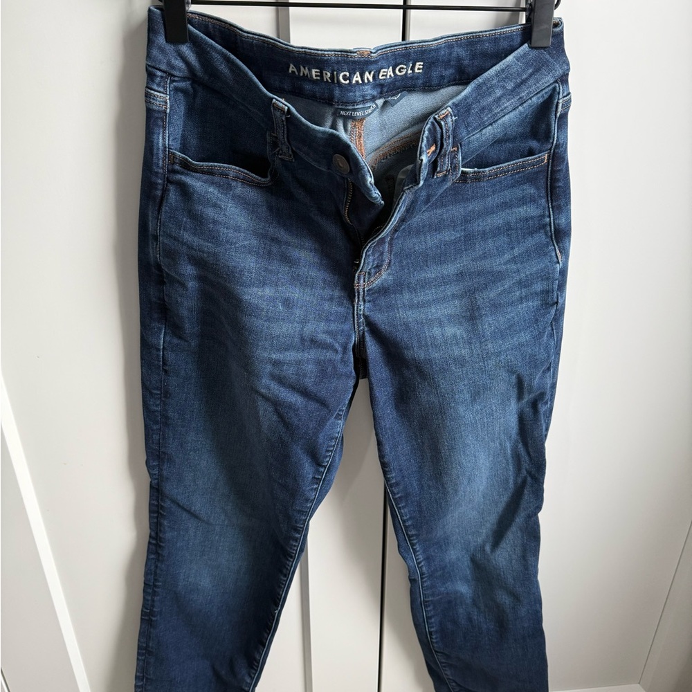 American Eagle Outfitters Women's Dark Blue Skinny Jeans